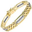 11EARwkay9L. SL160  ZALES Mens Woven Link Bracelet in 14K Two Tone Gold mens gold bracelets Reviews
