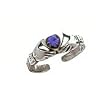 Toe Ring - Sterling Silver Blue Cubic Zirconia Claddagh Toe Ring