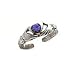 Toe Ring - Sterling Silver Blue Cubic Zirconia Claddagh Toe Ring