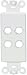 DECORA TYPE INSERT FOUR HOLE WHITE