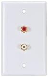 RCA Wall Plate with 2 RCA Jacks