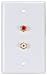 RCA Wall Plate with 2 RCA Jacks