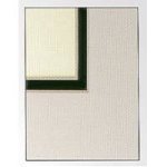 MCS Beveled / Double Mat for 5 x 7 Photos, Natural Linen with Navy Inner Border.