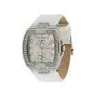 Guess Quartz Ladies Watch White Leather Multi Function Analog Date W11103L2