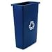 Slim Jim Blue 15.9 Gallon Waste Container (RCP3541-73BLU) Category: Indoor Trash Cans