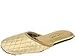 Foot Petals Hostess Slipper Peek-A-Shoe Pouch | Women's Slippers Gold Quilt w/Leopard...