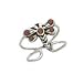 Toe Ring - Sterling Silver Antiqued Swarovski Crystal Butterfly Toe Ring