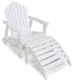 Jack Post Jennings JN-22W Adirondack Chair & Ottoman Painted White