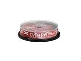 TDK - 10 x DVD+RW - 4.7 GB 4x - spindle - storage media
