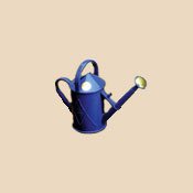 Haws V130BL Heritage Plastic 1 Liter Watering Can, Dark Blue