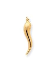 14k Large Polished Italian Horn Charm