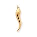 14k Large Polished Italian Horn Charm