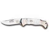 Boker 2005 DAMASCUS 440-C blade and beautiful mother-of-pearl handle classic folding knife