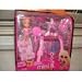 Barbie Mini B. Beach Series Doll #2 with Pink Star & Case w/ Doll Stand