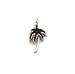 Enameled Sterling Silver Palm Tree Charm. Measures 1 Inch Long By 1/2 Inch Wide