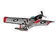 AeroPlane 3D Nylon Airplane Kite: P-51 Mustang by X-Kites