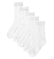 5 Pairs of Cotton Rich Pelerine Socks