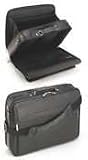 Leather Notebook Computer Case, 15-3/4w x 4-1/4d x 11-1/2h, Black