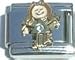 Clearly Charming March Aquamarine Color Girl Child Baby Birthstone Italian Charm