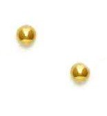 14k Yellow 4 mm Childrens Ball Screw-Back Earrings