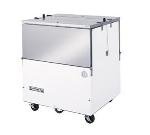 34-1/2 in School Milk Cooler, Dual Access, SS, (1001) 1/2 pts