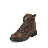 Justin Boots Mens 6 Worker II Series Steel Toe Work Boot Brown Trapper by Justin Boots
