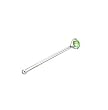 Sterling Silver Lt Green Stone Nose Stud - 1.5 mm End Ball - Sold as a Pair