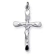 Sterling Silver Crucifix Pendant with 20 Inch Sterling Silver Chain