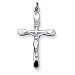 Sterling Silver Crucifix Pendant with 20 Inch Sterling Silver Chain
