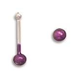 2mm Purple Enamel Nose Stud. Nose Studs are sold in pairs.