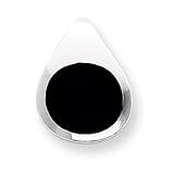Sterling Silver Onyx Pendant with Chain - 16 Inch