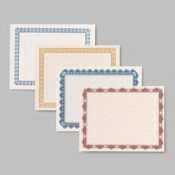 GEO20008 Certificates for Copier/Laser/Ink Jet, 8-1/2x11, Blue Conventional Border, 50/Pk