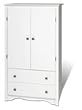 Montery 2 Drawer Amoire In White Finish By Prepac Furniture