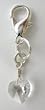 Swarovski Crystal Dog Collar Heart Charms-CLEAR