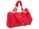 Betsey Johnson Quilted Love Satchel Satchel Handbags - Pink