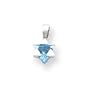 14k White Gold Blue Topaz Star of David Pendant - Measures 6x6mm - JewelryWeb
