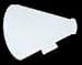 Blank corrugated megaphone 21 x 16 Megaphone white