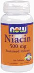 NIACIN 500 mg TR 100 TABS - NOW FOODS
