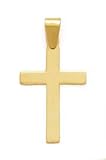 14K LARGE STAMPED CROSS FITS 2MM