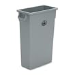 Waste Container, 23 Gallon, 16-3/4"x9-1/2"x30", Gray