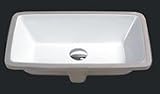 1181CBW White Rectangular Porcelain Undermount Lavatory Bathroom Sink Size 18 1/2 X 11 FREE SHIPPING