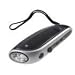 2-in-1 Hybrid Solar Power + Hand Cranked Dynamo Survival Flashlight with FM Radio and Phone Charger