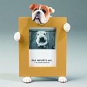 Bulldog Dog 2.5 x 3.5-inch Handpainted Picture Frame