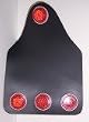 Black Mud Flap with Four Red Reflectors