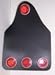 Black Mud Flap with Four Red Reflectors