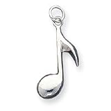 Buy Sterling Silver Music Note Charm by JewelryWeb