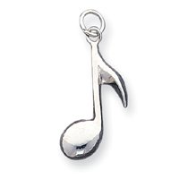 Buy Sterling Silver Music Note Charm made by JewelryWeb now!