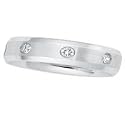 0.30 Carat H/SI2 Round Diamond Wedding Band in 18ct Solid White Gold