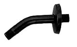 6 Gloss Black Shower Head Wall Mount Arm Pipe Tube
