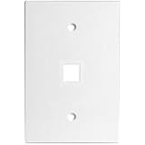 Oversized Single Gang Plate White - 1 Jack, White